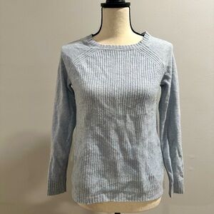 J. Crew Ribbed 100% Wool Sweater with Leather Elbow Pads